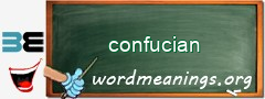 WordMeaning blackboard for confucian